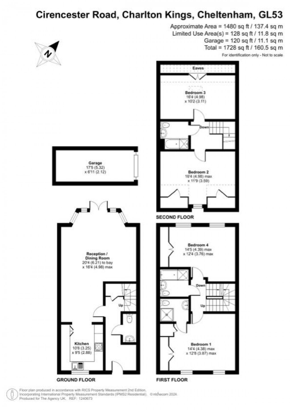 Floorplan for Charlton Kings, Cheltenham, GL53 8EN