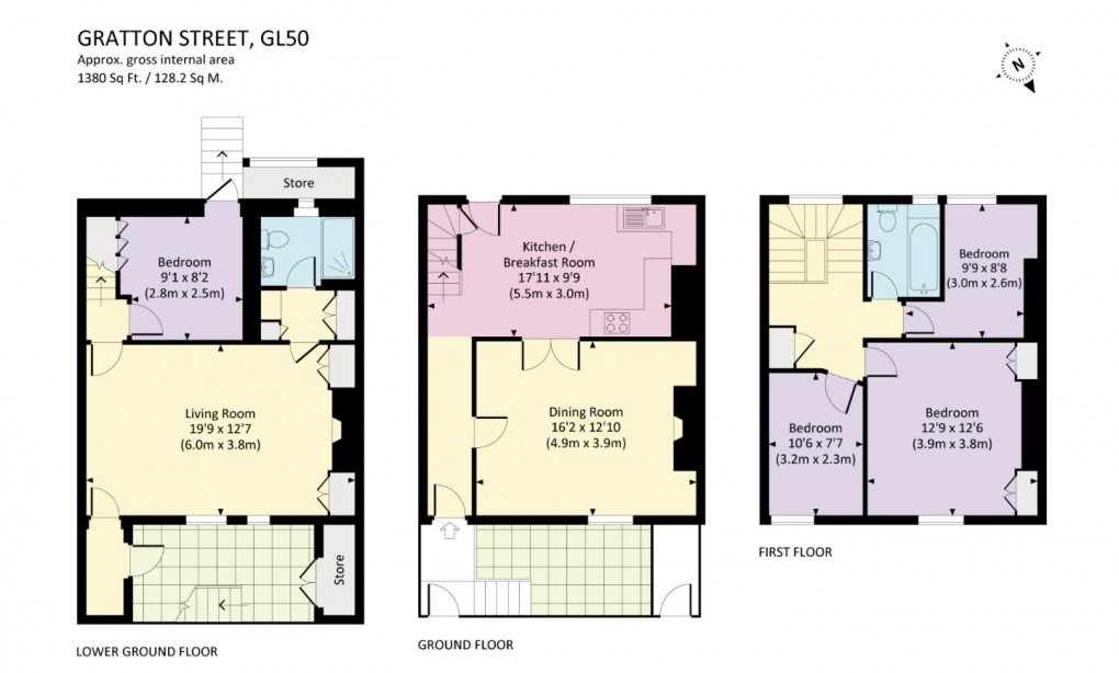 Floorplan for Gratton Street, Cheltenham GL50 2AS