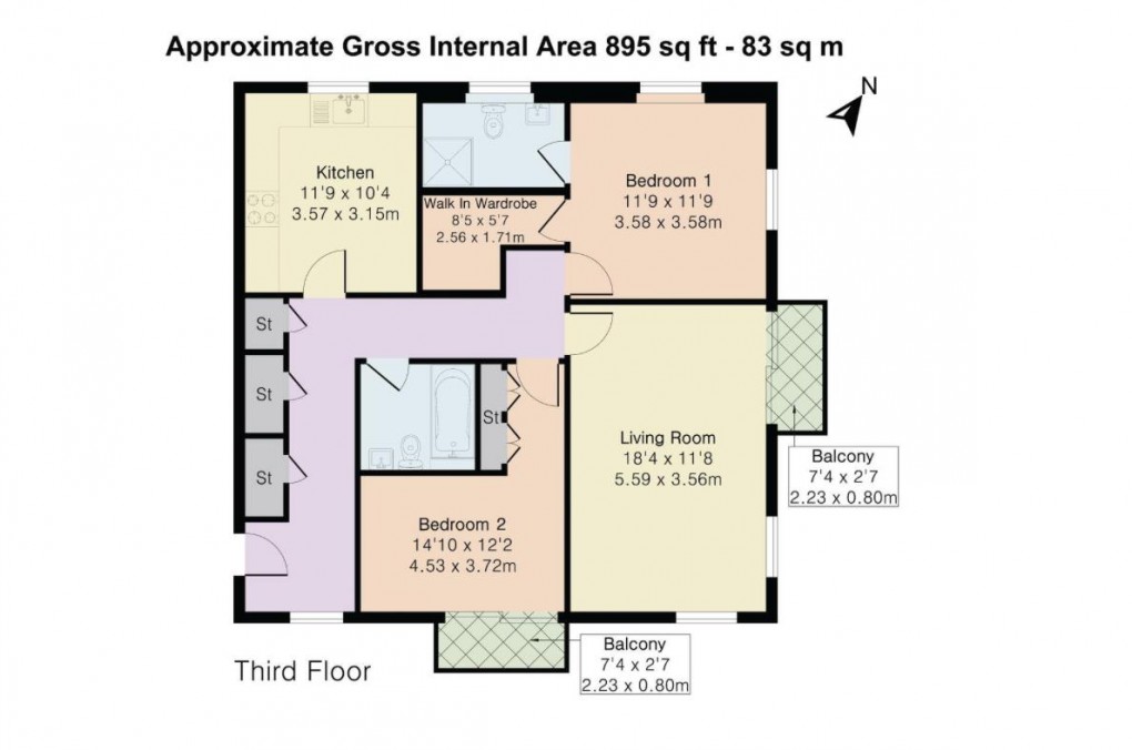Floorplan for Brookbank Close, Cheltenham GL50 3NA