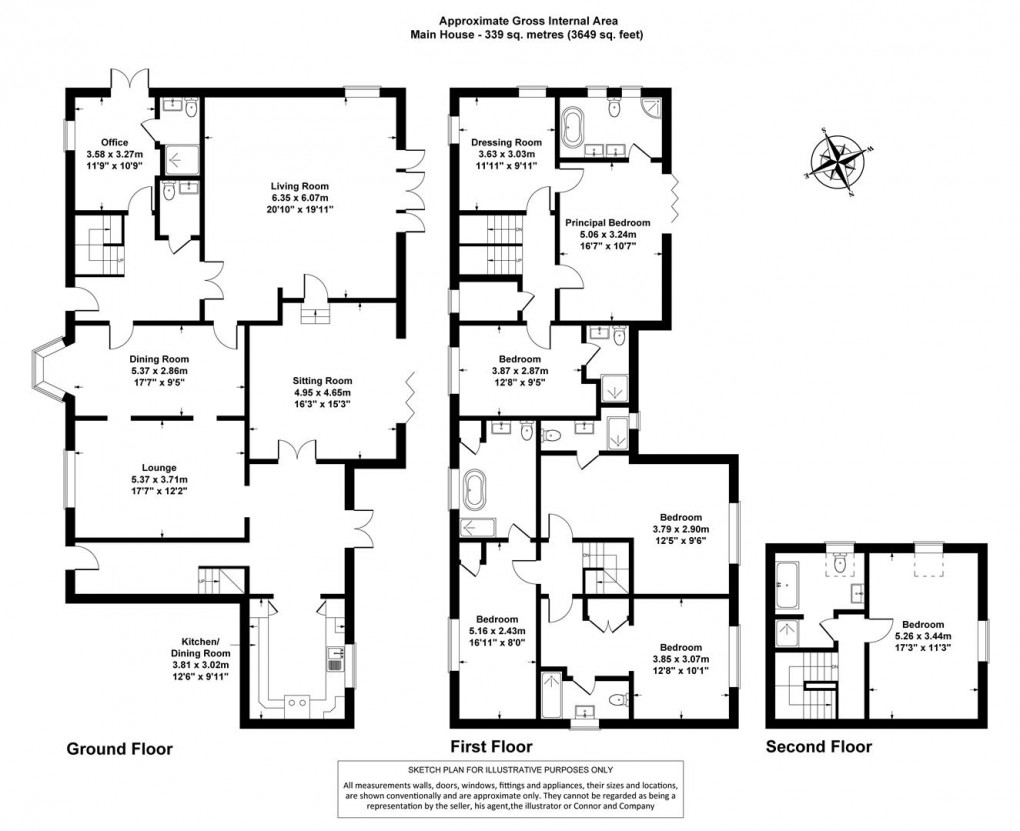Floorplan for Hunting Butts Farm, Cheltenham GL50 4NZ